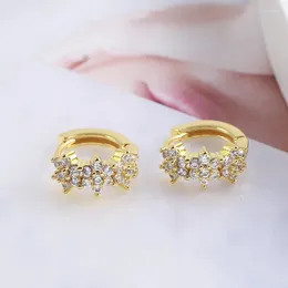 Boucles d'oreilles à clous, bijoux européens et américains, vente en gros, strass scintillants, embellissement de fleur, bague française