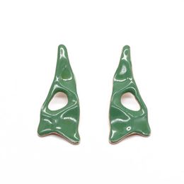 Stud Earrings European and American Style Triangle Symmetrical Mint DRIP Glaze Party Valentijnsdag PresentStud