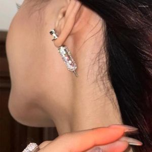 Boucles d'oreilles en métal cristal exagéré pour femmes et filles, bijoux de luxe Harajuku Y2K uniques, goutte 2024