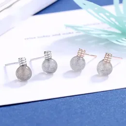 Boucles d'oreilles Design exagéré, ampoule en pierre de lune Simple pour femmes, Unique, Anti-allergie, bijoux de fête à la mode