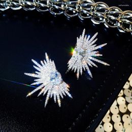 Boucles d'oreilles Exknl plein strass cristal pour femmes brillant irrégulière étoile fête mariages bijoux cadeaux accessoires