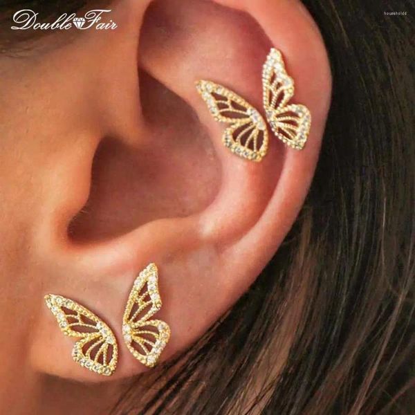 Boucles d'oreilles à tige papillon exquis, piercing d'oreille pour femmes, superposition séparée Helix Daith Designer, boucle d'oreille Y2k, bijoux à la mode, cadeau KBE159