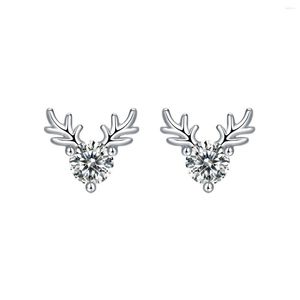 Oorknopjes Exquisite ELK Herten Moissanite 925 Sterling Zilver Voor Vrouwen Piercing Luxe Sieraden Kerstcadeau Vriend