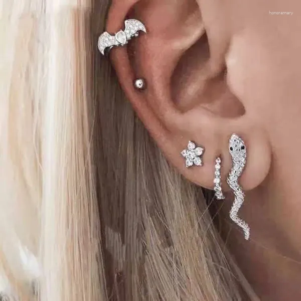 Pendientes de tuerca Exquisito Multiforma Geométrico Pequeña Personalidad Creativa Forma Animal Señoras Conjunto de Forma Especial