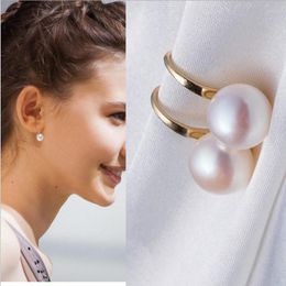 Stud -oorbellen Prachtige eenvoudige Big Clear Pearl Round White Simulation Jewelry Classic For Women Elegant Gift