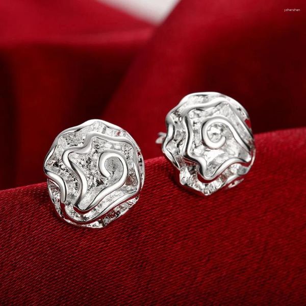 Boucles d'oreilles usine directe 925 en argent Sterling boucle d'oreille pour femme de haute qualité bijoux de mode Rose fleur goujons cadeaux de vacances