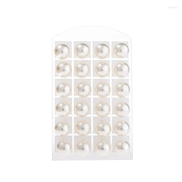 Boucles d'oreilles mode 12 paires/ensemble blanc Beige Imitation perle pour femmes, bijoux d'oreille boule ronde 16mm