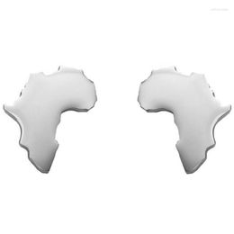 Boucles d'oreilles mode carte africaine pour femmes charmante dame couleur or et argent femme bijoux accessoires