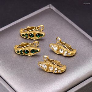 Boucles d'oreilles mode grand cristal forme de serpent pour les femmes élégant plaqué or strass pendentif bijoux cadeau de noël Z601
