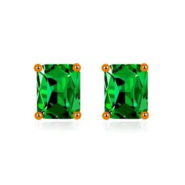 Boucles d'oreilles carrées en cristal pour femmes, accessoires de perçage, aiguille S925, bijoux pour femmes, livraison directe, Dh6Bw