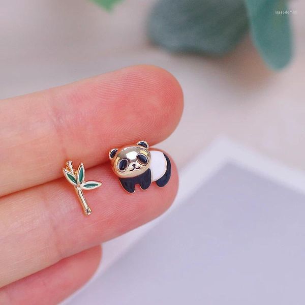 Pendientes de tuerca a la moda, bonito Animal para mujeres y niñas, estilo coreano, adorables orejas de Panda, accesorios de joyería para fiesta