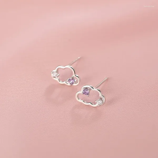 Boucles d'oreilles mode mignon violet nuage pluie pour femmes coréen cristal doux fête charmant bijoux