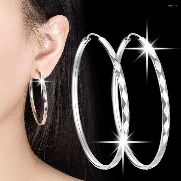 Boucles d'oreilles Stud Fashion Femme 925 Silver Needle Super Large Aperture exagérée pour les femmes Bijoux de bijoux de mariage Bijoux