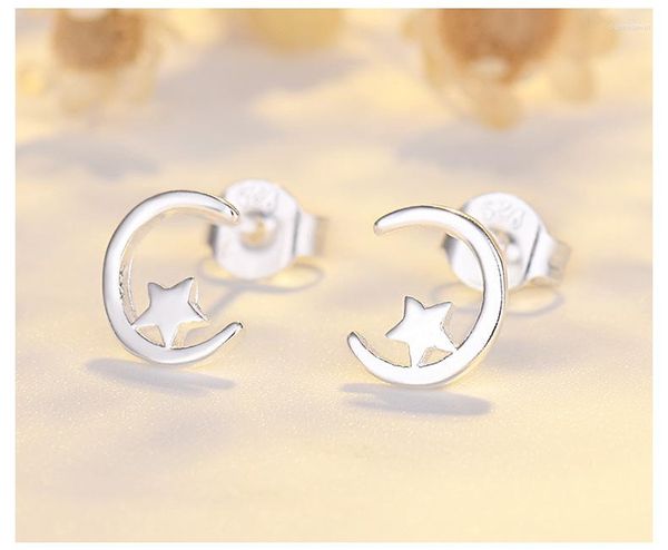 Boucles d'oreilles Stud Fashion Femme 925 Silver Needle Small Animal Star Moon Butterfly For Women Party Jewelry Pendientes