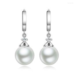 Boucles d'oreilles mode femme 925 en argent Sterling fleur sahped pétales perle pour les femmes longue gland oreille ligne bijoux cadeau