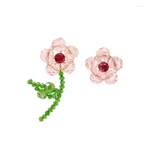 Stud -oorbellen Fashion Flower oorkleding Kristal kralen drop onregelmatig oor hanger oren accessoire voor zomervakantie