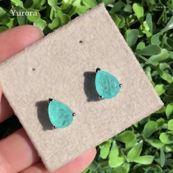 Boucles d'oreilles étalon mode vert bleu couleurs couleurs d'eau coupée zircone stonestatement bijoux moderne cadeaux en gros 2024