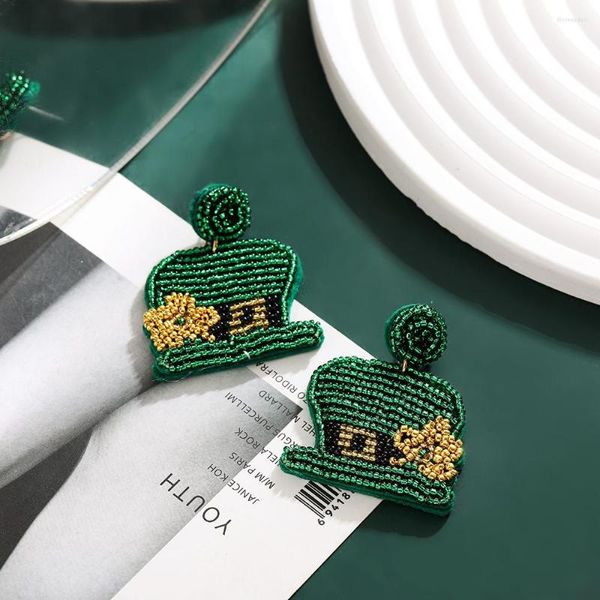 Pendientes de tuerca de moda irregulares bohemios geométricos con personalidad verde para mujeres y niñas, joyería de diseño de lujo, regalos de vacaciones
