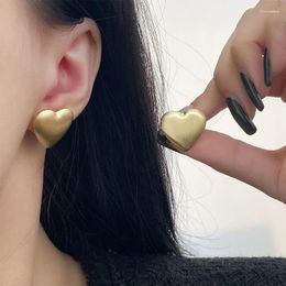 Boucles d'oreilles à clous en forme de cœur pour filles, bijoux à la mode, ne se décolore jamais