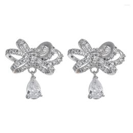 Boucles d'oreilles à clous en Zircon pour femmes/filles, Micro-ensemble à la mode, bijoux de fête de mariage, livraison directe, Dh9P6, Er-396