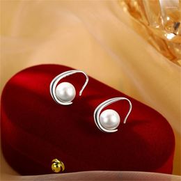 Stud -oorbellen Fashion Pearl Earring For Women Ear Pierced Wedding Party Sieraden Gift Pendientes EH862
