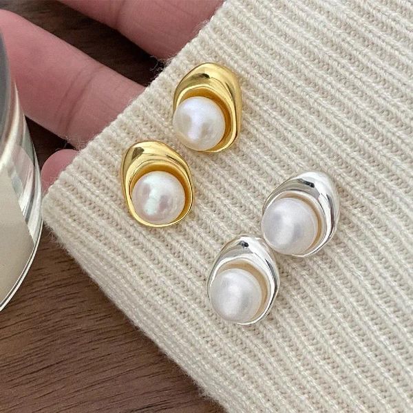 Boucles d'oreilles à clous en perles de pois pour femmes, bijoux simples de styliste tendance, vente en gros, 2023