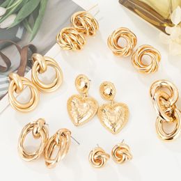 Boucles d'oreilles mode Punk pour femmes déclaration bohème inhabituel géométrique balancent goutte or 2023 tendance fête bijoux