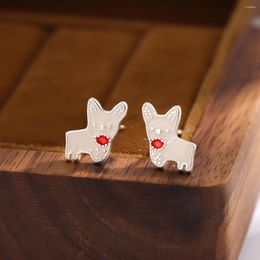 Boucles d'oreilles à étalons chiot de mode argenté bijoux de bijoux pour chiens animaux