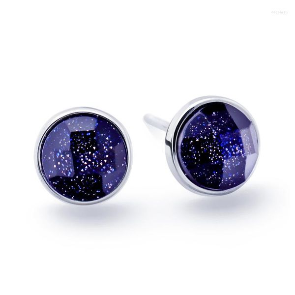 Boucles D'oreilles Clou Mode Violet Sable Noir Géométrique Couple Masculin Et Féminin Modèles