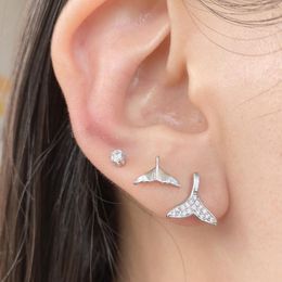 Stud -oorbellen mode kleine schattige vlinderster ster hart oorrang set punk piercing dieren kroon kraakbeen dames minimalistische sieraden