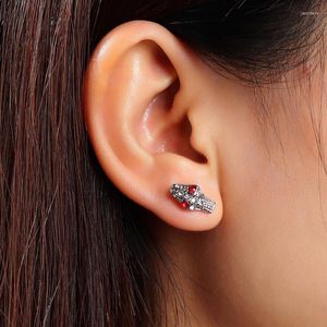 Stud Pendientes Moda Serpiente Piercing Ear Cuffs Perforado Wrap