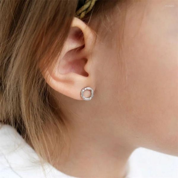 Boucles d'oreilles en acier inoxydable pour femmes, petites boucles d'oreilles coréennes, bijoux minimalistes, vente en gros