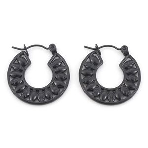 Boucles d'oreilles Fashion Hoop en acier inoxydable Cercle Bague Fleur Feuilles Mticolor pour les femmes Party Bijoux Cadeau 23x22mm 1pair Drop Livraison Ot7Jy