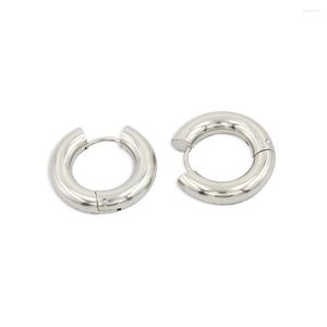Pendientes de tuerca de acero inoxidable para mujer, diseño de anillo de 5mm de espesor, temperamento Simple, accesorios de joyería YS398