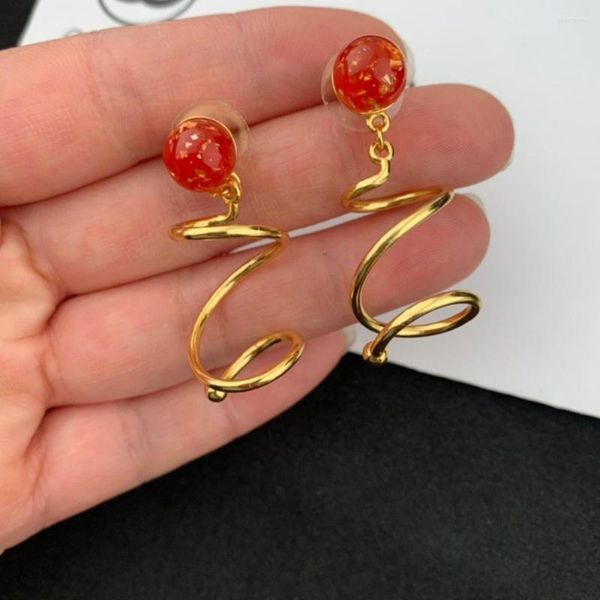 Boucles d'oreilles tendance en laiton plaqué or, vagues irrégulières, tendance, exquis, cadeau pour femmes et filles, bijoux, vente en gros