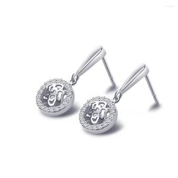 Oorknopjes Mode Veelzijdig 925 Sterling Sier Dazzling Circle Met Kubieke Zirkoon Minimalistisch Kwastje Voor Tieners Sieraden Drop Delivery Otvsb