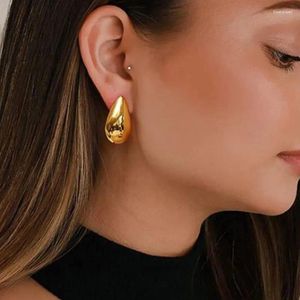 Boucles d'oreilles à la mode en forme de goutte d'eau, couleur or, bijoux pour femmes, Punk, cadeau de fête, Eh140