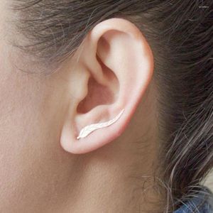 Stud -oorbellen Fashion Women Leaf oor klimmers Crawlers Goudkleur / zilveren sieraden voor 24 mm x 4 mm 1pair