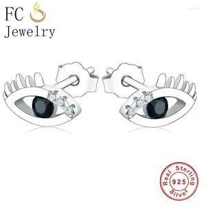 Stud Oorbellen FC Sieraden 925 Zilveren Kleine Turkse Boze Oog Zirkonia Kristallen Oorbel Voor Dames Accessoires Brinco Amulet Oorbellen