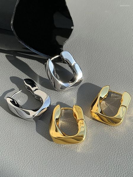 Boucles d'oreilles FFLACELL métal géométrique torsion clous carrés pour femmes français Vintage Design boucle d'oreille personnalité 2023 bijoux
