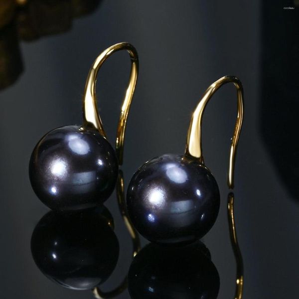 Pendientes de botón Perla de agua dulce de grado fino para mujer Joyería para fiesta de boda Negro Rosa Blanco Púrpura 8-9mm Pan redondo