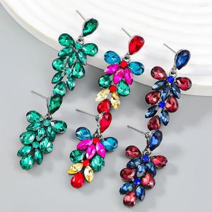 Pendientes De Botón Gotas De Pétalos De Flores Con Diamantes Accesorios De Moda Para Damas Europeas Y Americanas De Colores