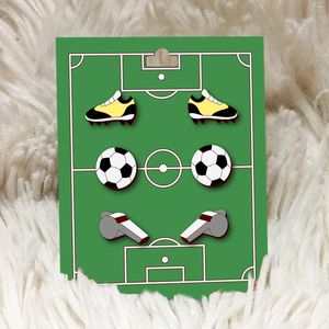 Oorknopjes Voetbalschoenen En Luidspreker Houten Kaart Houten Dames Sport