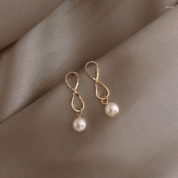 Boucles d'oreilles en métal pour femmes, bijoux minimalistes, perles géométriques, accessoires, vente en gros