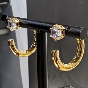 Boucles d'oreilles étalon accessoires à haute sens unique de la griffe de diamant simple