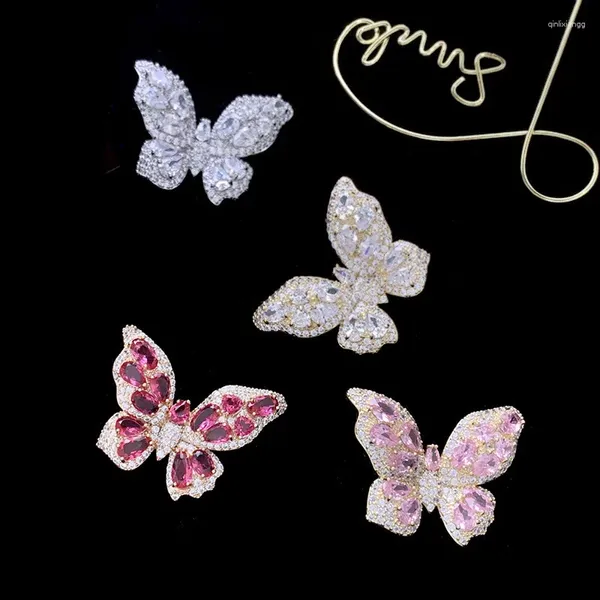 Boucles d'oreilles Funmode mignon beauté brillant papillon forme boucle d'oreille mariée fiançailles fête habiller bijoux en gros FE320