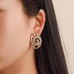 Boucles d'oreilles géométriques spirale à la mode Vortex Concave convexe encart personnalisé escargot boucle d'oreille femmes bijoux