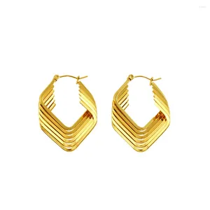 Boucles d'oreilles géométriques Triangle, bijoux de mode coréenne en acier inoxydable, 6 ensembles pour femmes