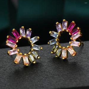Boucles d'oreilles GODKI feux d'artifice tendance luxe empilable pour femmes mariage cubique Zircon CZ Dubai boucle d'oreille de mariée bohême 2023