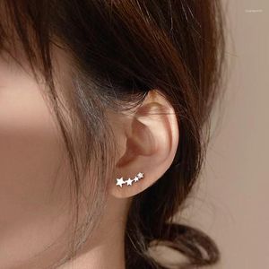 Boucles d'oreilles à tige dorées en forme de U incurvées Clips d'oreille cadeaux pour les femmes 2023 sur chenilles escalade Earcuffs Star Long